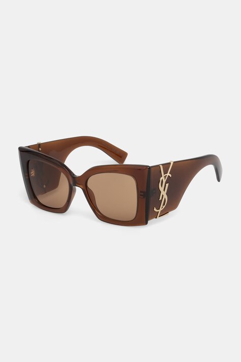 Saint Laurent okulary przeciwsłoneczne męskie brązowe SL M119 BLAZE CRYSTAL