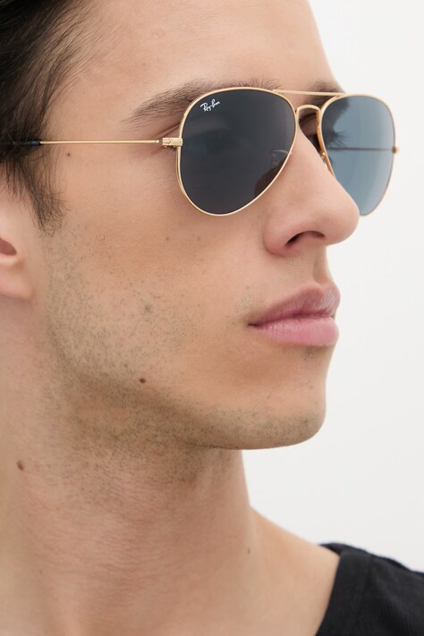 Ray-Ban сонцезахисні окуляри AVIATOR LARGE METAL — фото 9