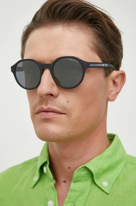 Солнцезащитные очки Armani Exchange цвет чёрный