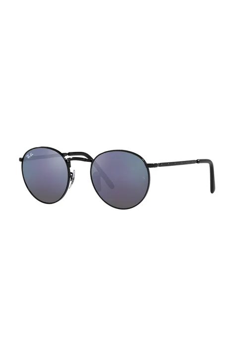 Slnečné okuliare Ray-Ban NEW ROUND čierna farba, 0RB3637