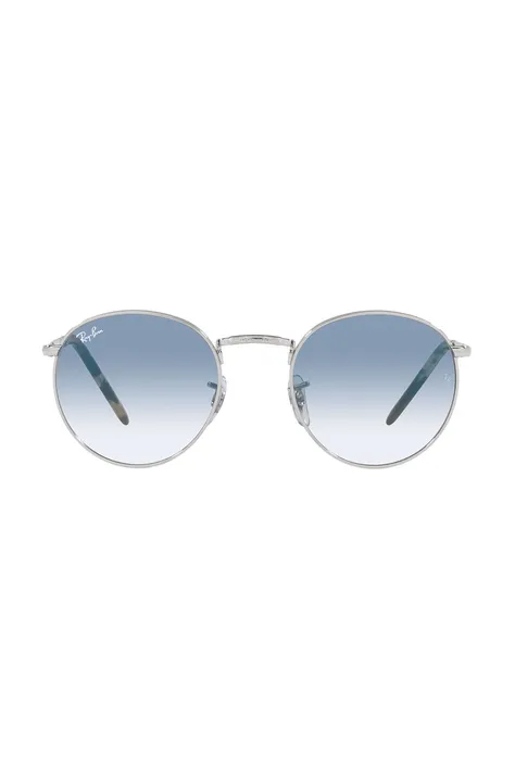Ray-Ban okulary przeciwsłoneczne NEW ROUND kolor srebrny 0RB3637