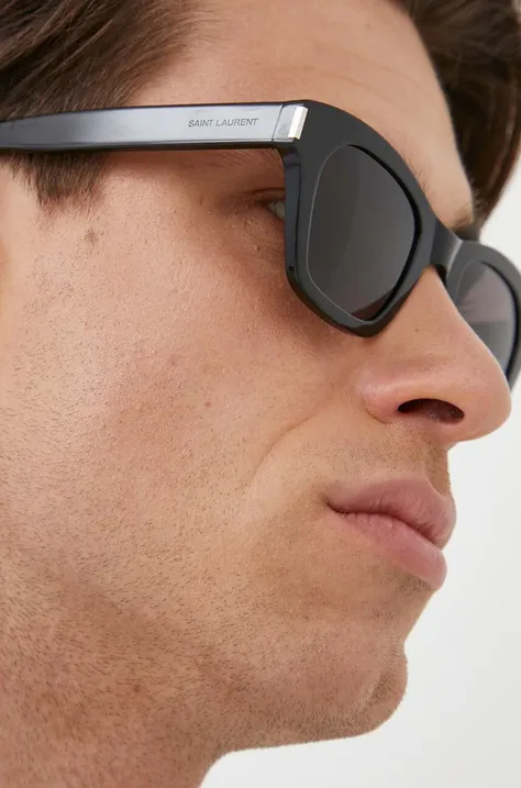 Сонцезахисні окуляри Saint Laurent 592 колір чорний