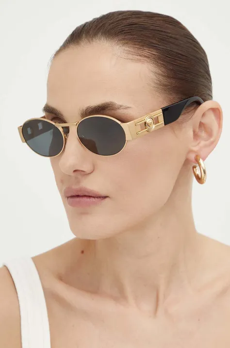 Сонцезахисні окуляри Versace колір золотий 0VE2264