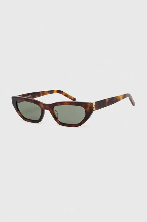 Saint Laurent okulary przeciwsłoneczne kolor brązowy SL M126