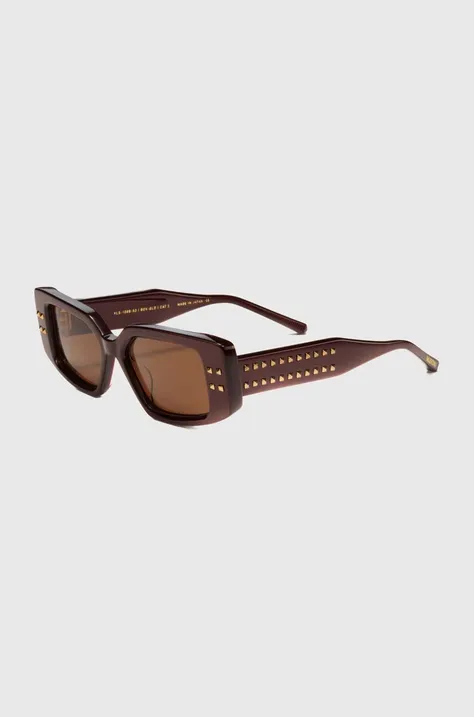 Valentino okulary przeciwsłoneczne V - CINQUE kolor bordowy VLS-108B