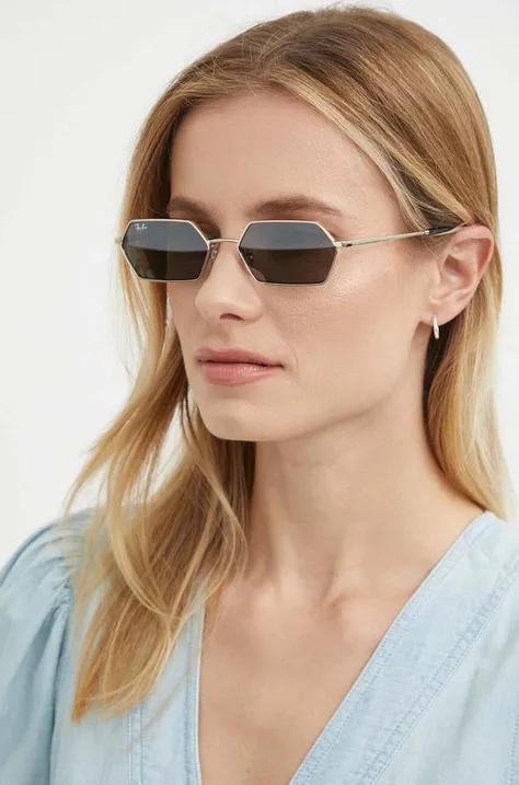 Сонцезахисні окуляри Ray-Ban колір срібний
