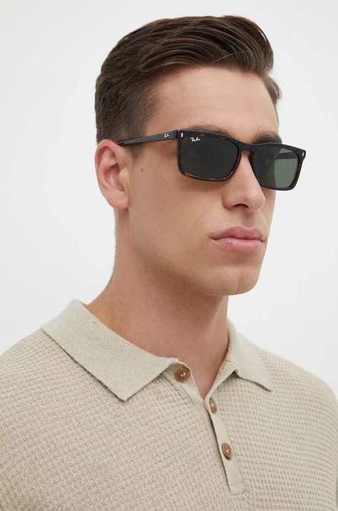 Ray-Ban okulary przeciwsłoneczne kolor brązowy 0RB4435