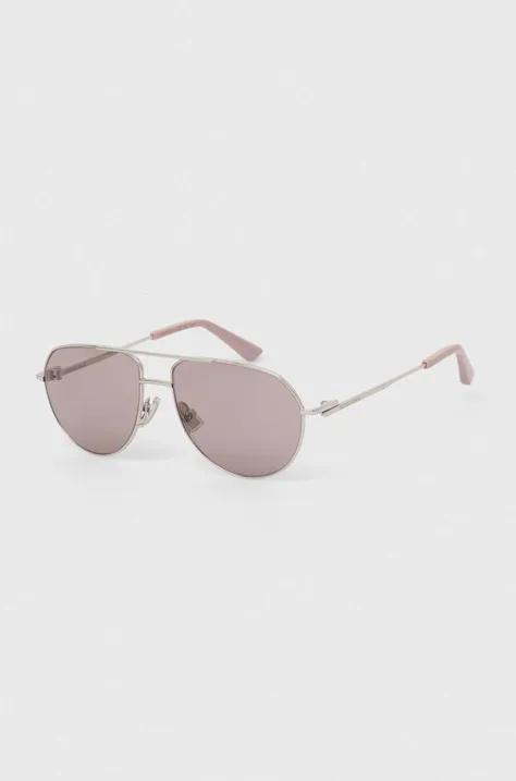 Сонцезахисні окуляри Bottega Veneta колір срібний BV1302S