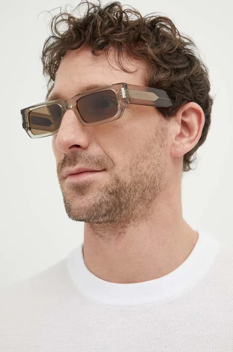 Слънчеви очила Saint Laurent в бежово SL 660