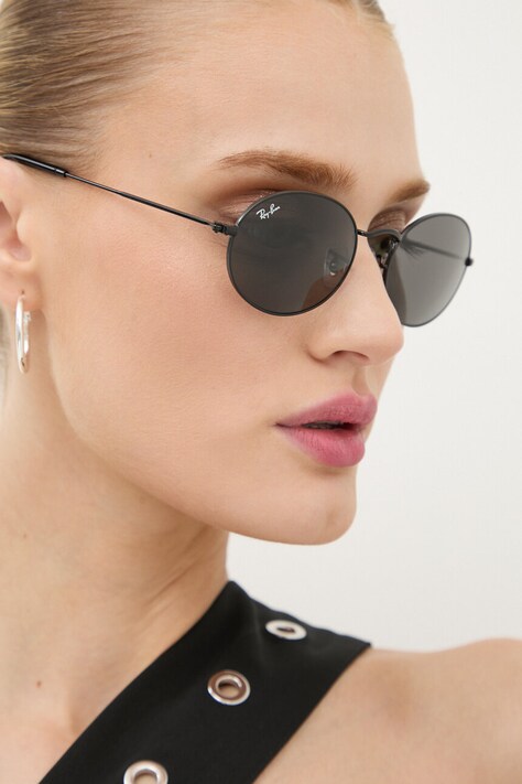 Γυαλιά ηλίου Ray-Ban OVAL χρώμα: μαύρο, 0RB3547