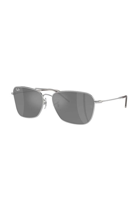 Γυαλιά ηλίου Ray-Ban CARAVAN REVERSE χρώμα: ασημί, 0RBR0102S