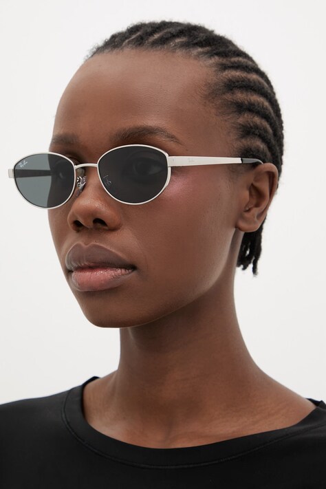 Ray-Ban okulary przeciwsłoneczne kolor srebrny 0RB3774D