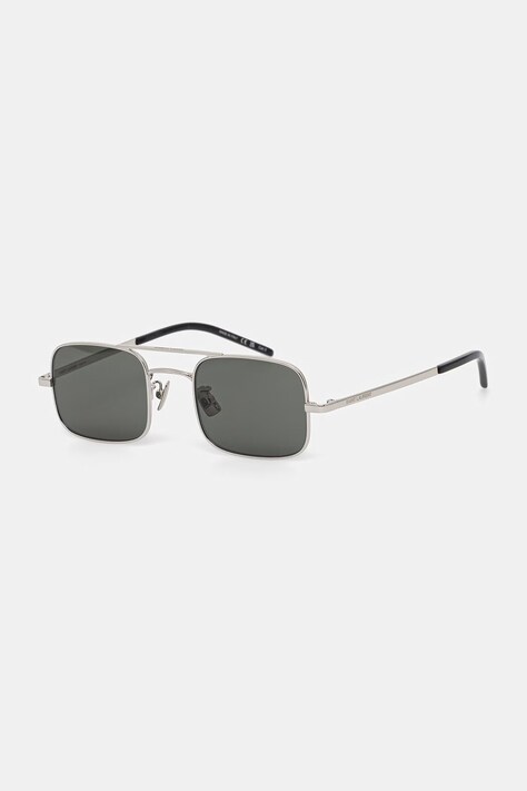 Saint Laurent okulary przeciwsłoneczne pilotki srebrne SL 331