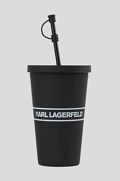 Karl Lagerfeld pahar cu pai Essential To Go culoarea negru, A1W42017