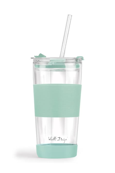 Ισοθερμική κούπα με καλαμάκι Vialli Design Fuori 600 ml χρώμα: πολύχρωμο, 0