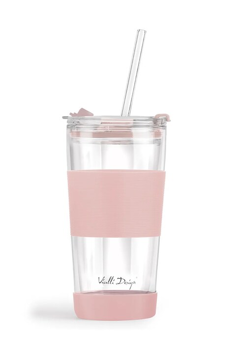 Чаша със слама Vialli Design Fuori 600 ml