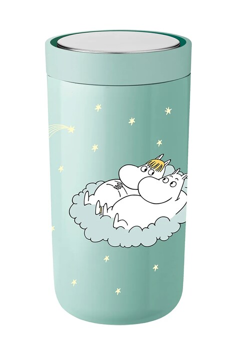 Termo hrnček Stelton To Go Click x Moomin 200 ml tyrkysová farba