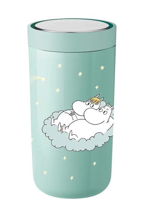 Termo hrnček Stelton To Go Click x Moomin 200 ml tyrkysová farba