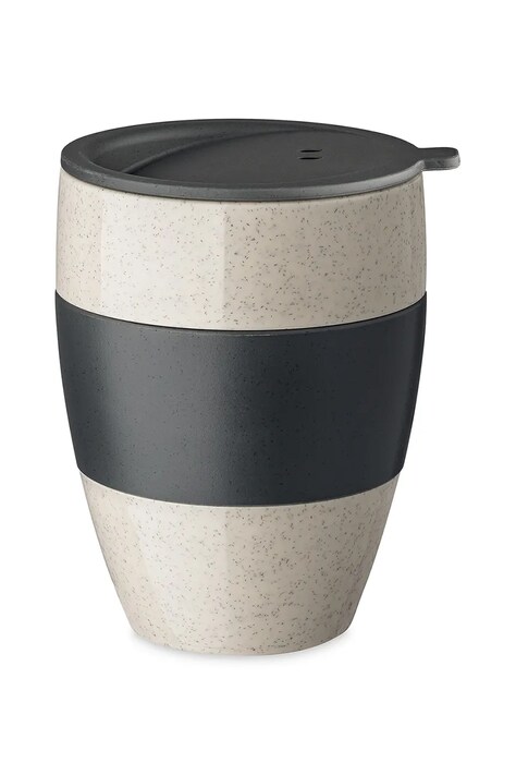 Termo hrnček Koziol Aroma To Go 2.0 Nature 400 ml čierna farba