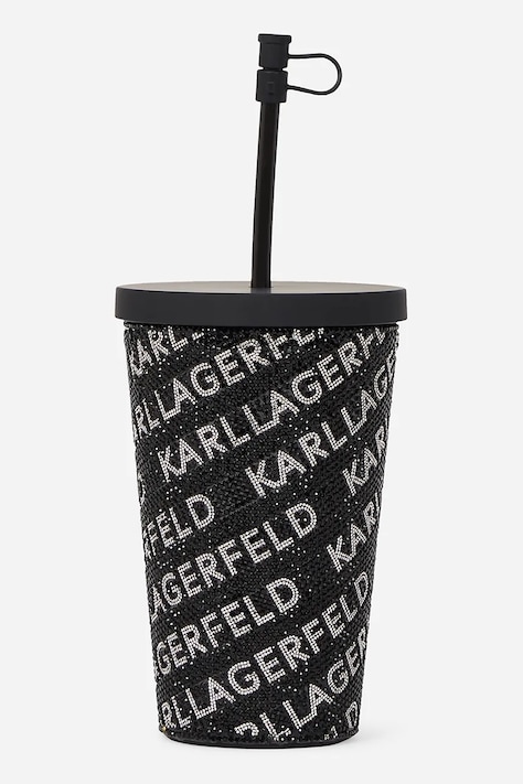 Чаша със слама Karl Lagerfeld k/rhinestone в черно A2W42018