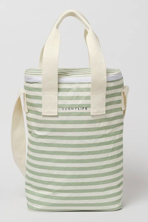 Ισοθερμική τσάντα SunnyLife La Palma Sage Stripe 8 L χρώμα: πράσινο