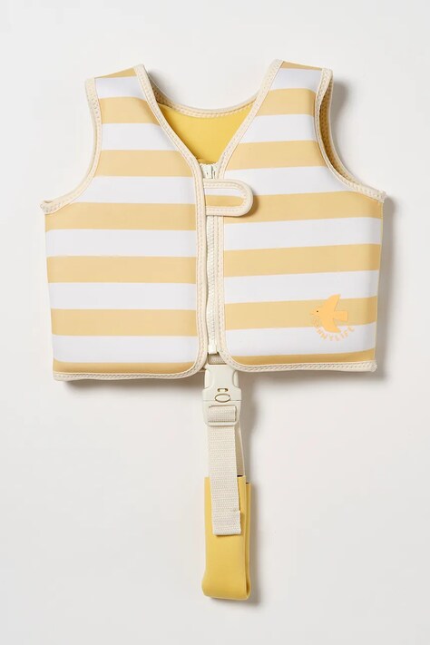 Detská plavecká vesta SunnyLife Sammy the Seagull Mustard Stripe 1-2 years žltá farba