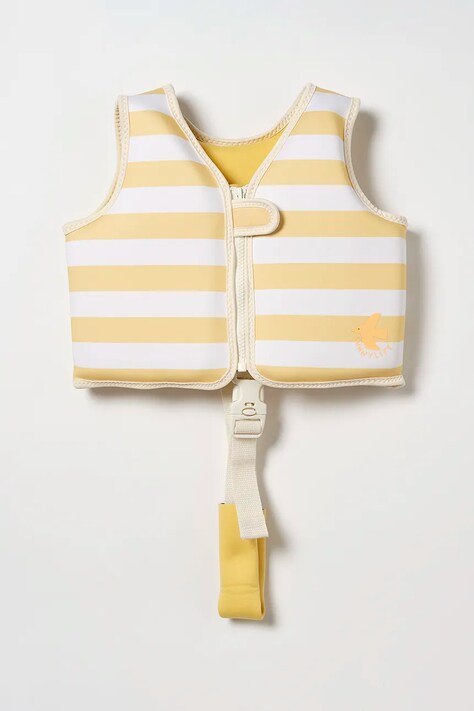 Detská plavecká vesta SunnyLife Sammy the Seagull Mustard Stripe 2-3 years žltá farba