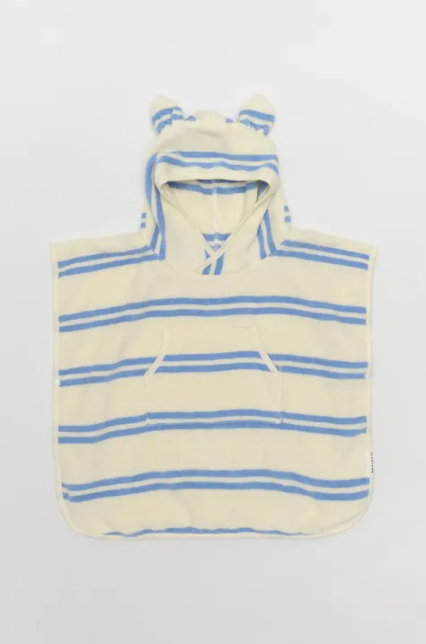 Детское хлопковое полотенце SunnyLife Sammy the Seagull Blue Stripe