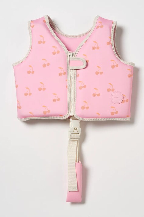 Detská plavecká vesta SunnyLife Cotton Candy Cherry 2-3 years ružová farba
