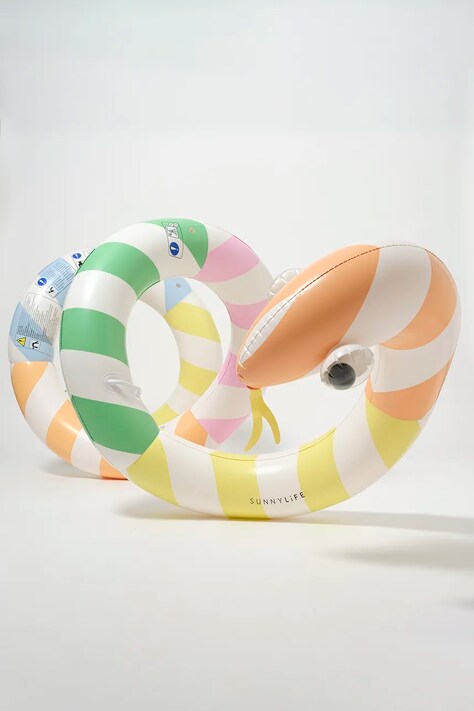 Plavecké penové rúrky SunnyLife Giant Inflatable Noodle Poolside Sorbet Stripe viac farieb