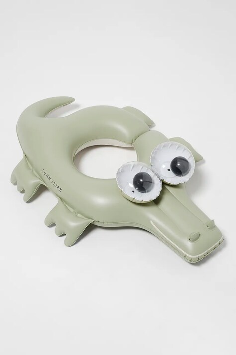 Παιδική ρόδα κολύμβησης SunnyLife Cookie the Croc Khaki χρώμα: πράσινο