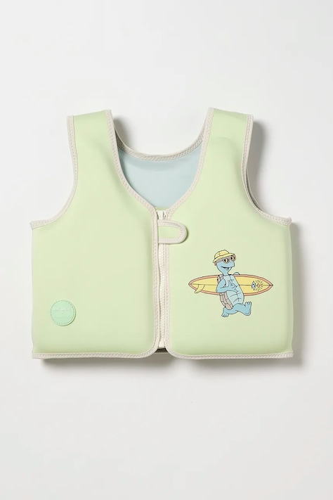 Дитячий жилет для плавання SunnyLife Shred Turtle Aqua x Rip Curl 3-6 years колір зелений