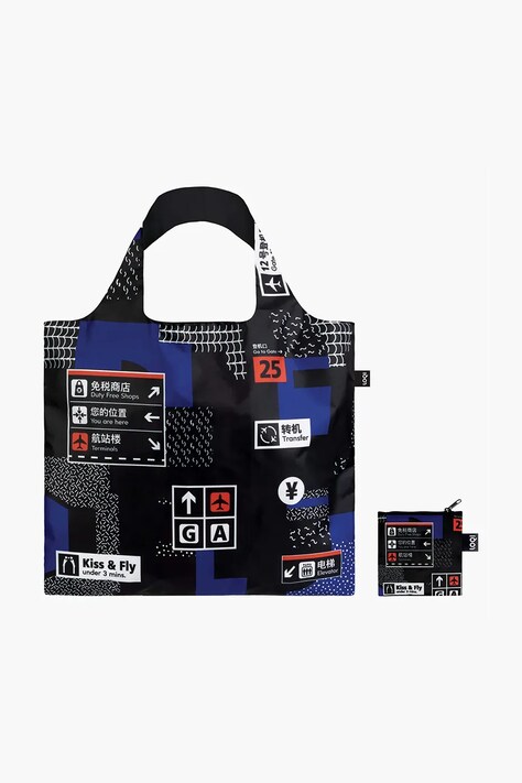 Vodeodolná cestovná taška LOQI Icons Bag Airport viac farieb