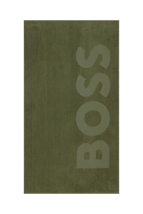 Bavlnený plážový uterák BOSS ZUMA Olive 100 x 180 cm zelená farba