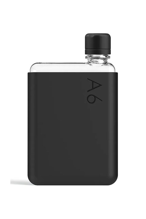 Memobottle sticlă de apă Original A6 375 ml culoarea negru