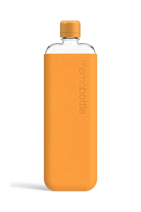Steklenica za vodo Memobottle Original Slim 450 ml oranžna barva