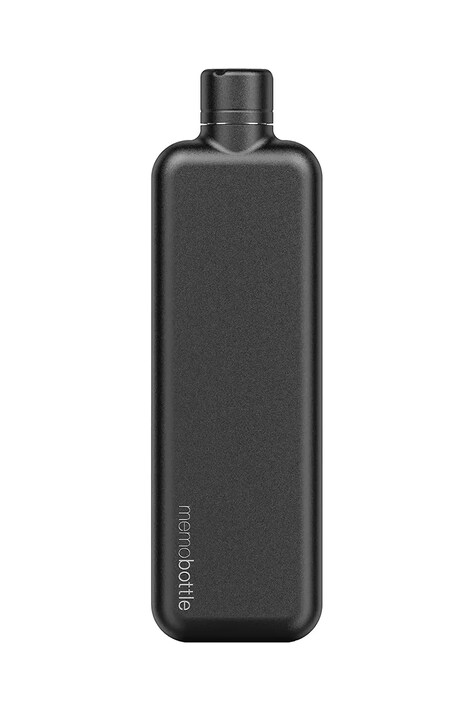 Пляшка для води Memobottle Stainless Steel Slim 600 ml колір чорний