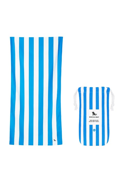 Dock & Bay ręcznik plażowy szybkoschnący Bondi Blue 200 x 90 cm kolor niebieski