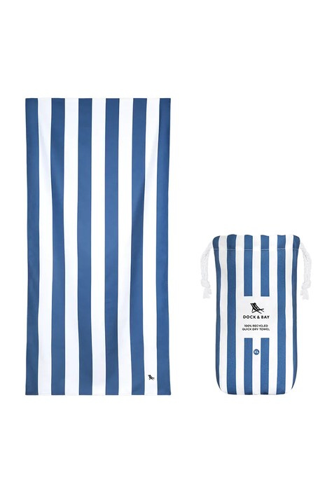 Dock & Bay ręcznik plażowy szybkoschnący Whitsunday Blue 200 x 90 cm kolor granatowy