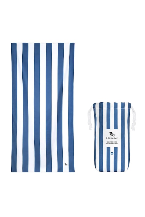 Πετσέτα παραλίας που στεγνώνει γρήγορα Dock & Bay Whitsunday Blue 200 x 90 cm χρώμα: ναυτικό μπλε