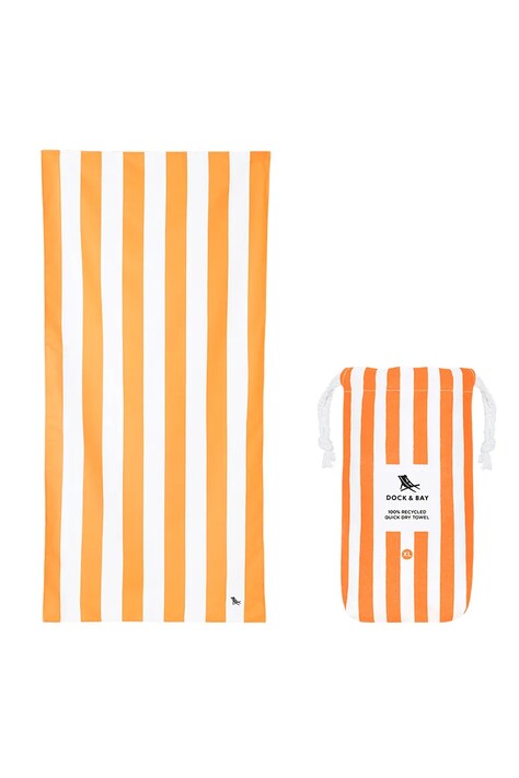 Dock & Bay ręcznik plażowy szybkoschnący Ipanema Orange 200 x 90 cm kolor pomarańczowy