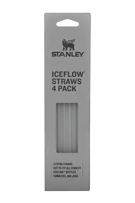 Stanley zestaw słomek The IceFlow™ Straws 4-pack kolor transparentny