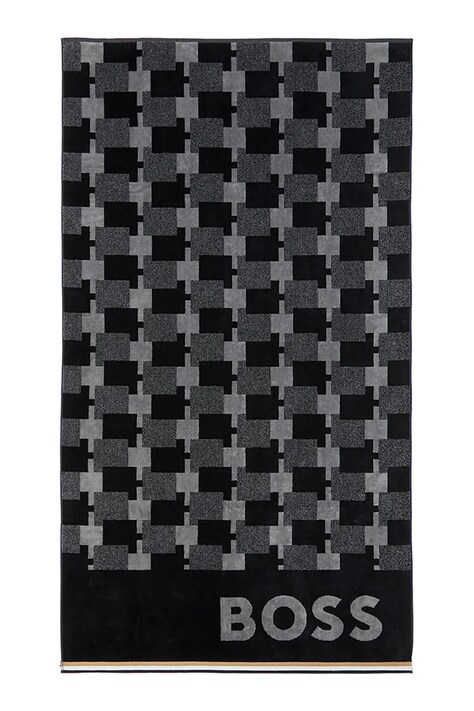 BOSS ręcznik plażowy bawełniany CUBO 90 x 160 cm kolor czarny 1063391
