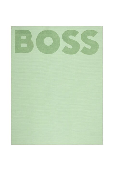 BOSS prosop de plajă din bumbac JOA Palm 140 x 180 cm culoarea verde, 1068954
