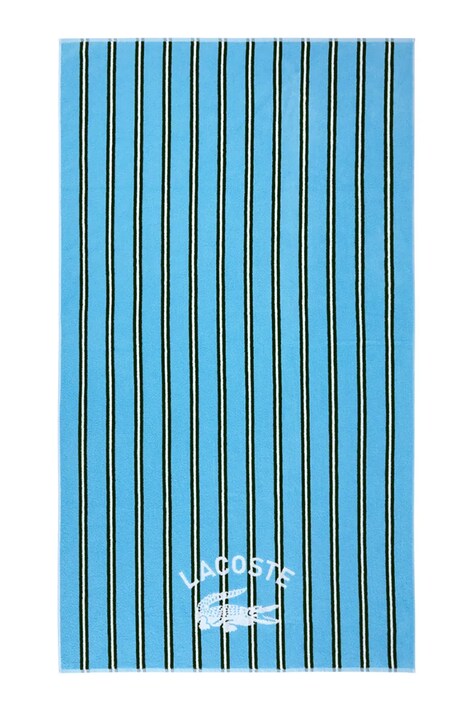Bavlněný plážový ručník Lacoste LSUNSTRI Baltic 90 x 160 cm modrá barva, 1067101