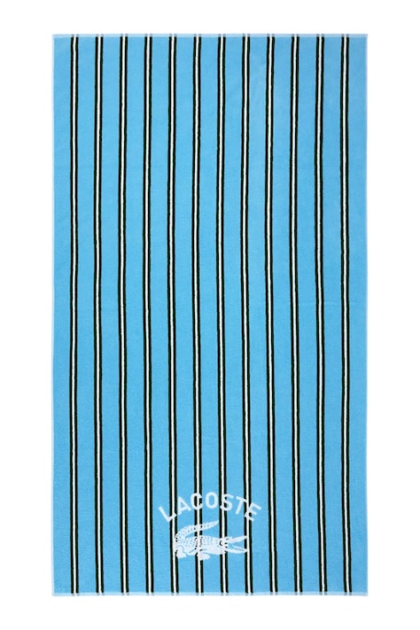 Bavlněný plážový ručník Lacoste LSUNSTRI Baltic 90 x 160 cm modrá barva, 1067101
