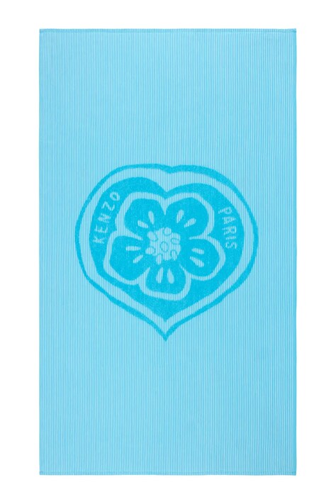 Kenzo pamut strandtörölköző KHEART Turquoise 90 x 160 cm 1063059