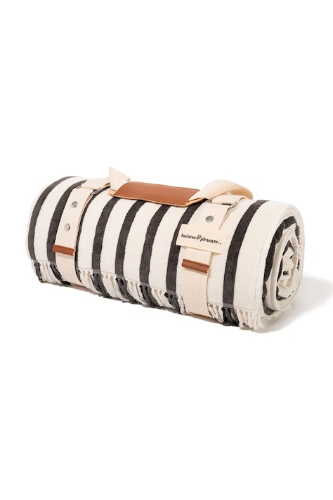 Business & Pleasure Co. koc piknikowy bawełniany 173 x 173 cm BPA-BKT-MON-BLK