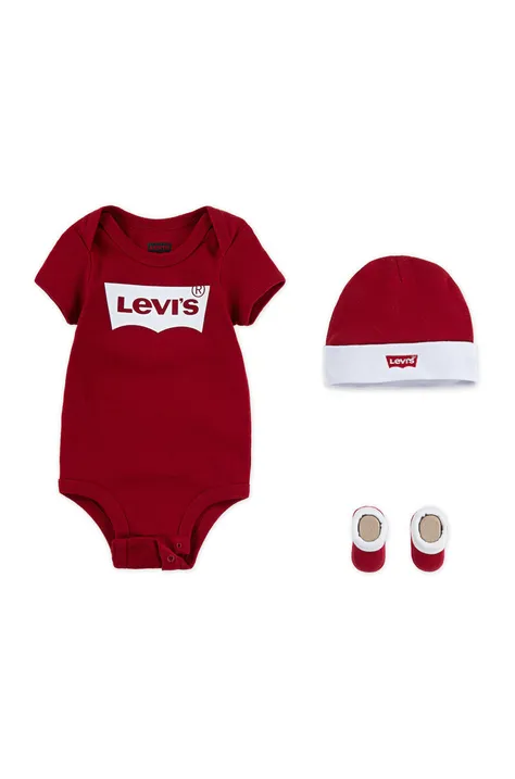 Σετ μωρού Levi's χρώμα: κόκκινο