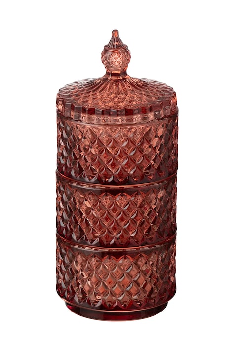 J-Line pojemnik z pokrywką 8,5 x 8,5 x 20 cm kolor pomarańczowy